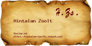 Hintalan Zsolt névjegykártya
